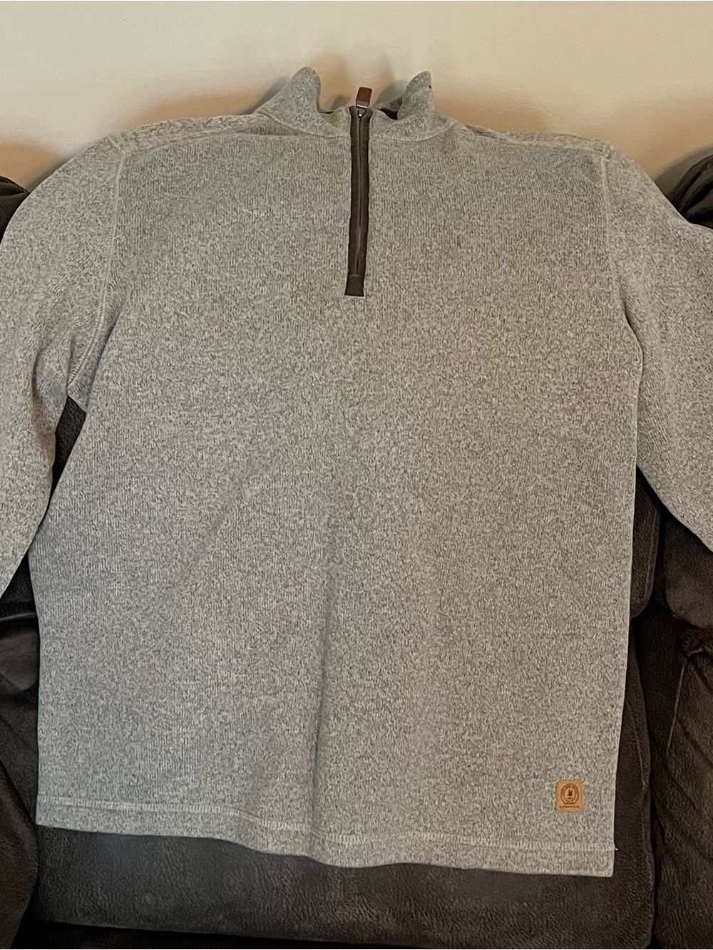 Men's Gray Quarter-Zip Sweater Pullover